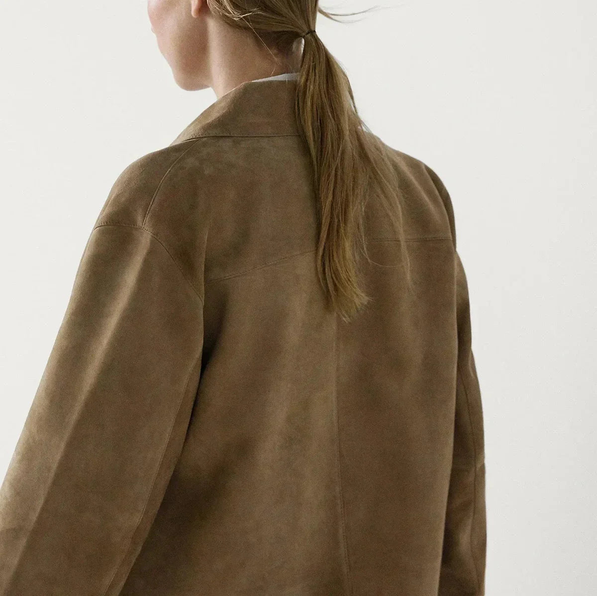Cropped button-up jacket for women