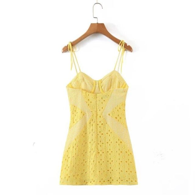 Liana - Sun-kissed cami dress with eyelet embroidery