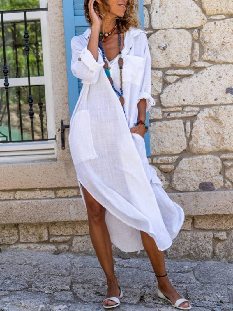 Katalina - Slit long casual dresses