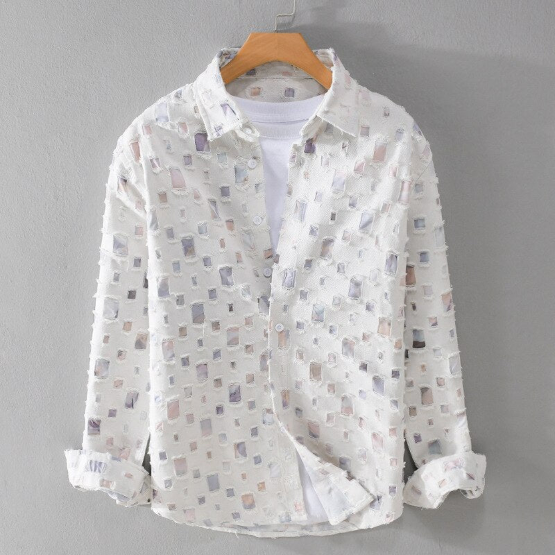 Men's Long Sleeve Cotton Shirt | Breathable, All-Season, Versatile Fashion Classic