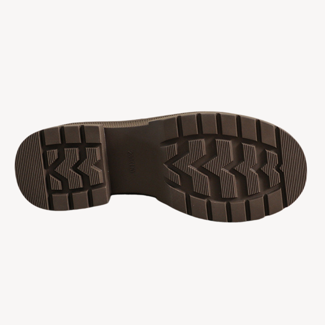 Loravelle | Women's Chunky Loafers - Leather Slip-On Shoes