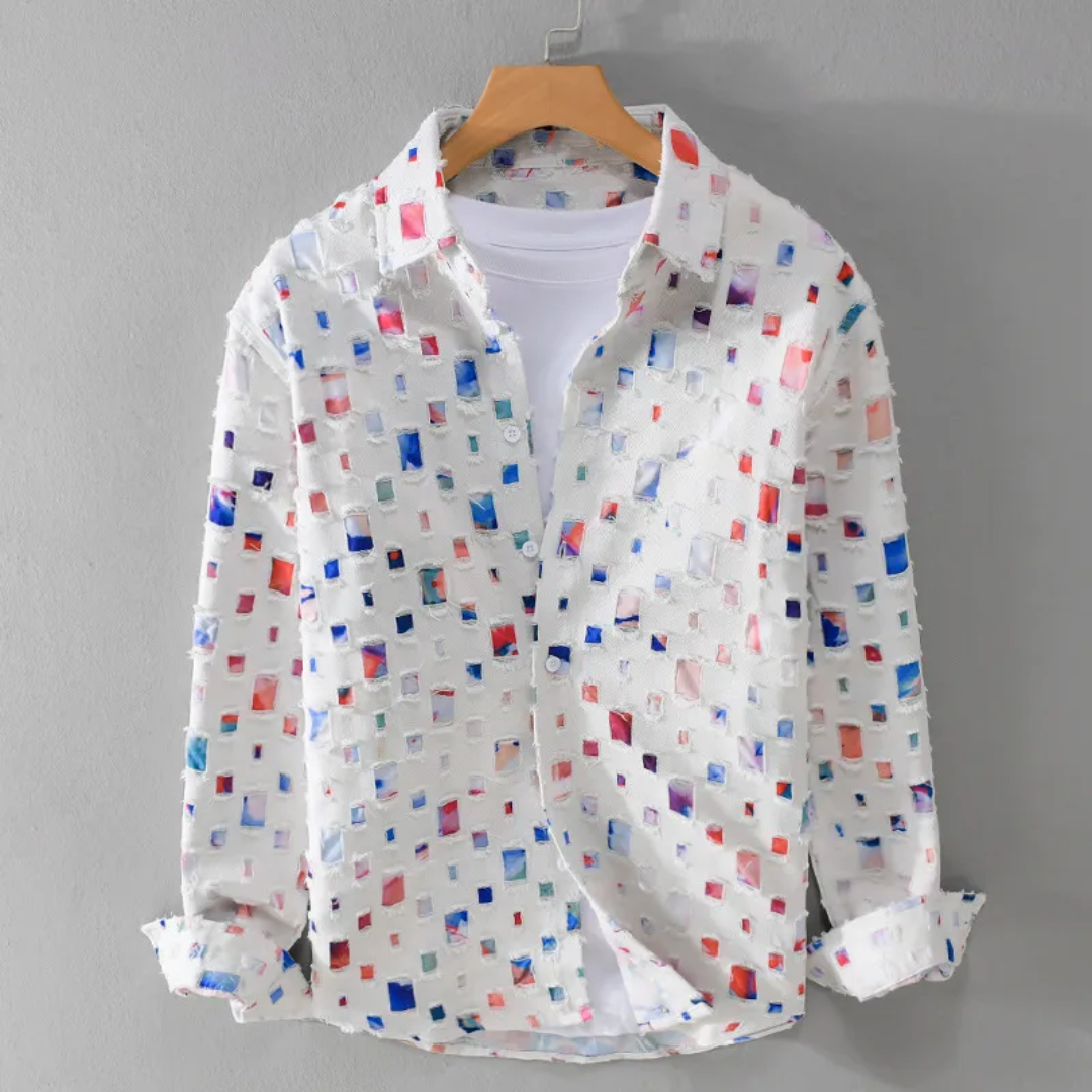 Men's Long Sleeve Cotton Shirt | Breathable, All-Season, Versatile Fashion Classic