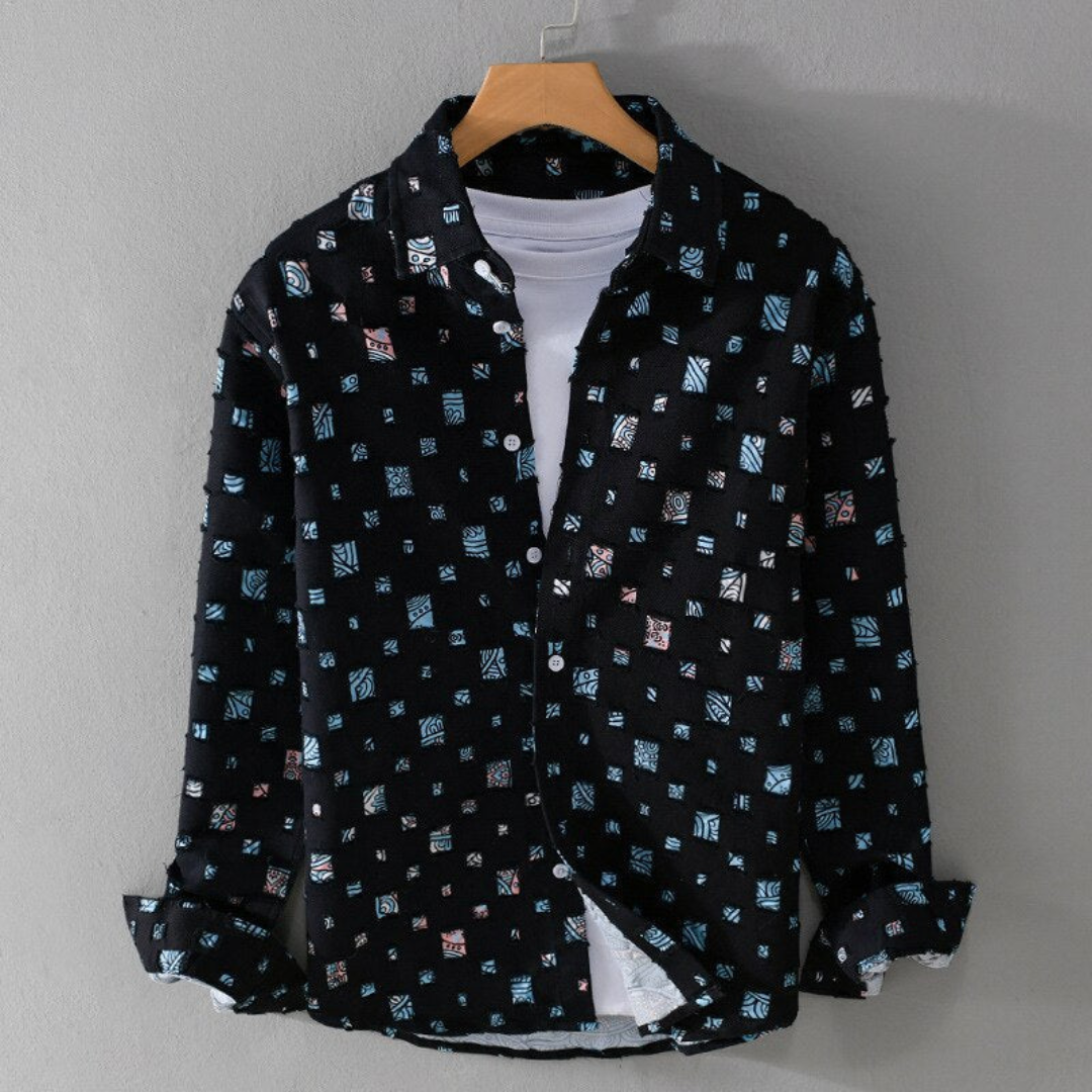 Men's Long Sleeve Cotton Shirt | Breathable, All-Season, Versatile Fashion Classic