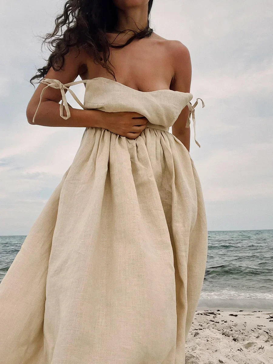 Faelinn | Comfy strapless backless dress