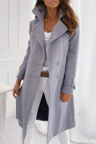 Alarice | Women's Elegant Wide Lapel Trench Coat – Stylish & Classic Outerwear for All Seasons