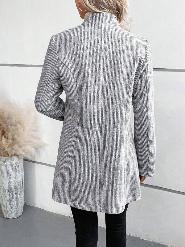 Women's Tailored Blazer - Slim Fit - Textured Jacquard - Single Button Closure