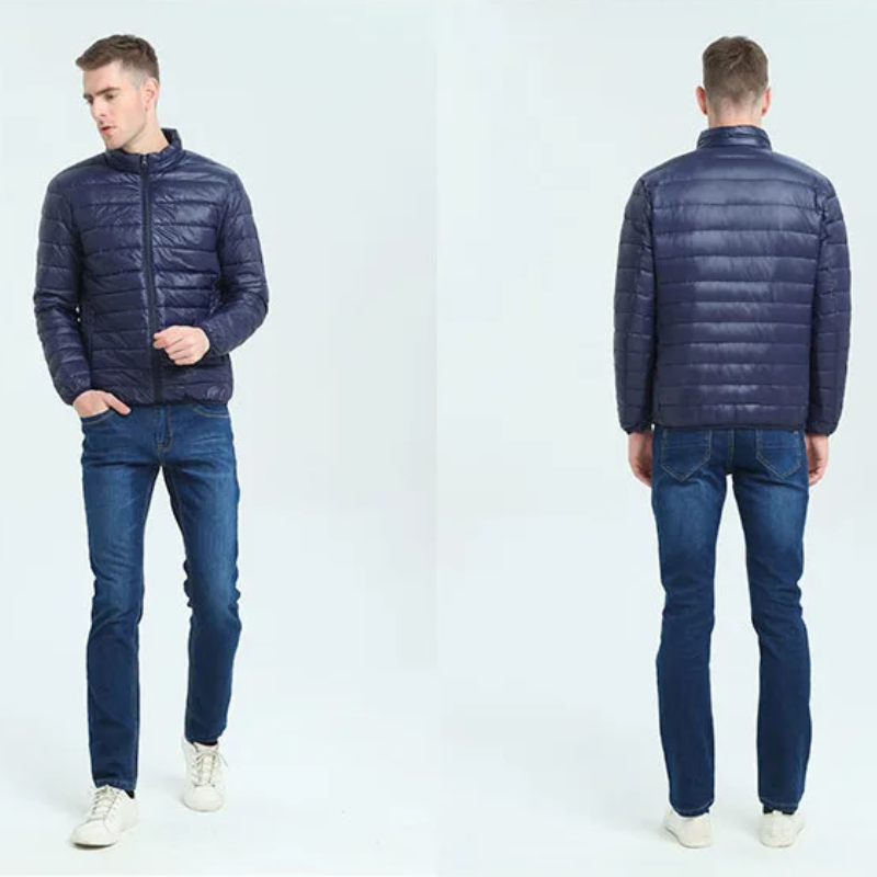 Insulated quilted transition jacket for men