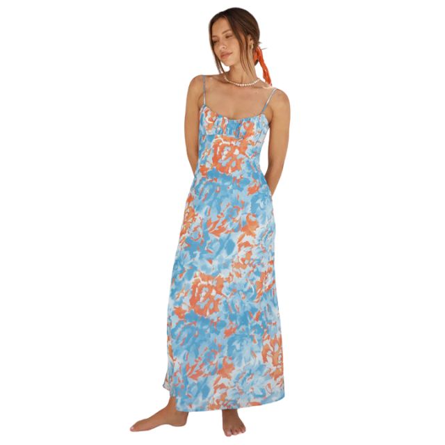 Catalina - Flowing maxi dress with floral pattern