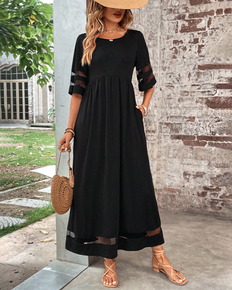 Arya - Elegant dress with round neckline
