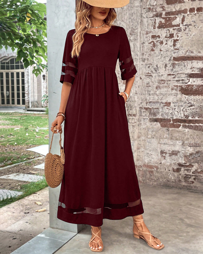 Arya - Elegant dress with round neckline