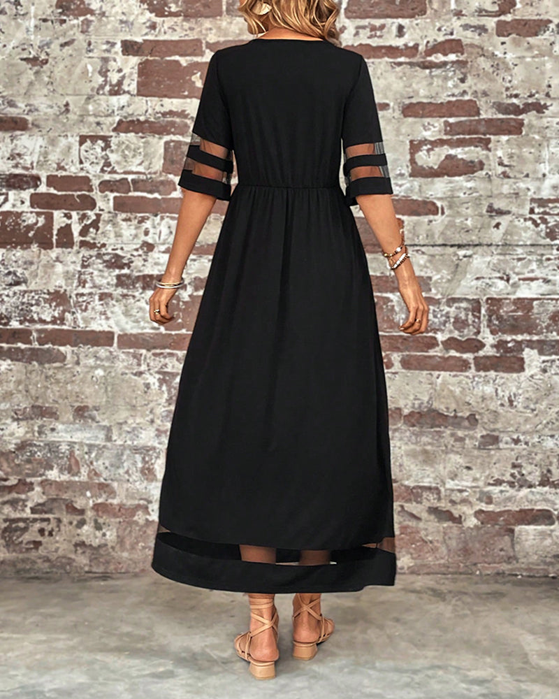 Arya - Elegant dress with round neckline