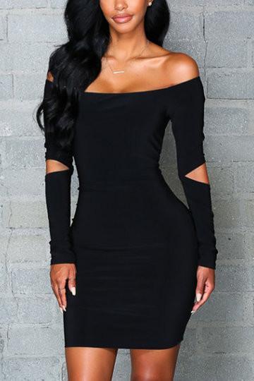 Merlin - Strapless evening dress with neckline