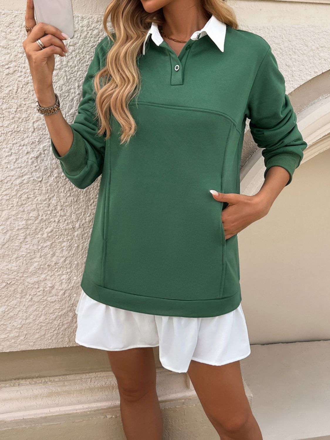 Eva - Ruffle Hem Mini Dress for Fall for Women
