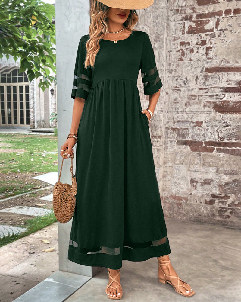 Arya - Elegant dress with round neckline