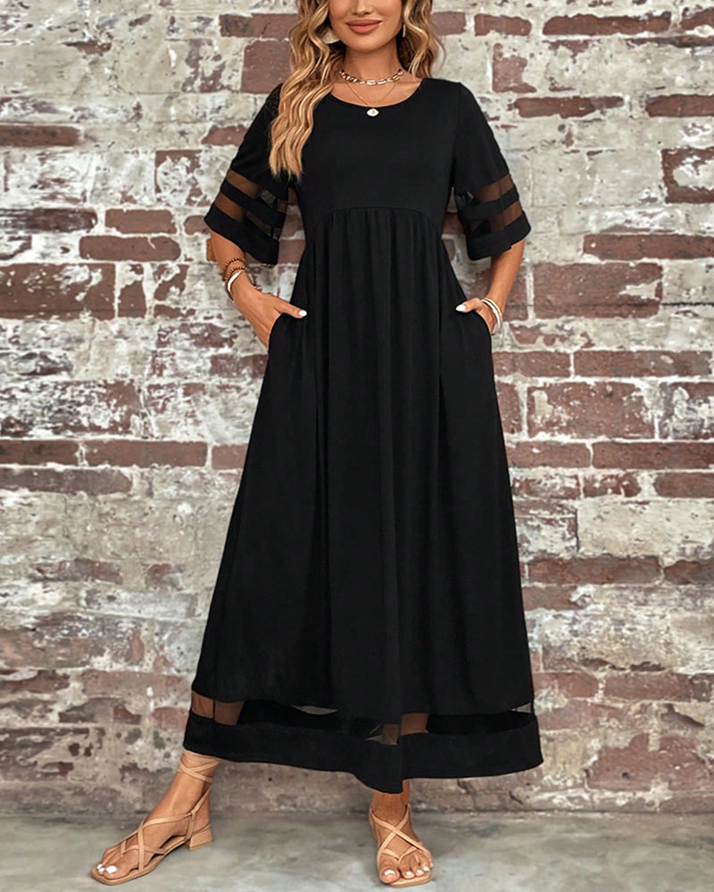 Arya - Elegant dress with round neckline
