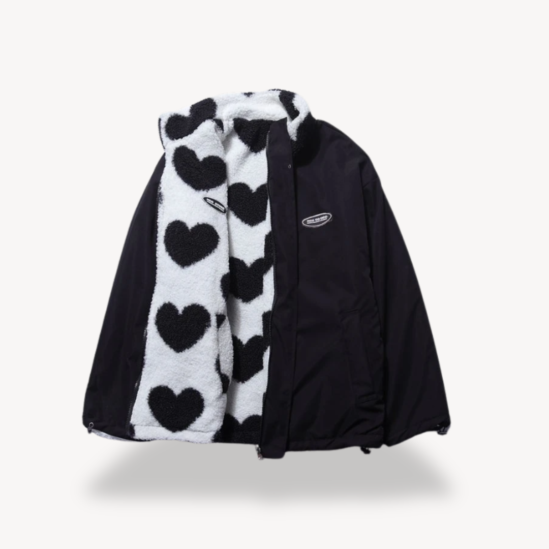 Loravelle | Women's Fleece-Lined Heart Jacket