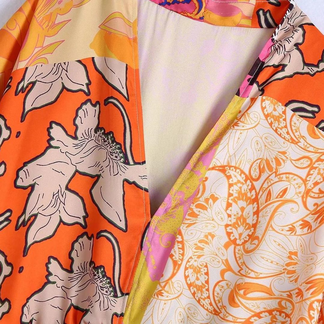 Vivienne - Maxi kimono dress with batwing sleeves
