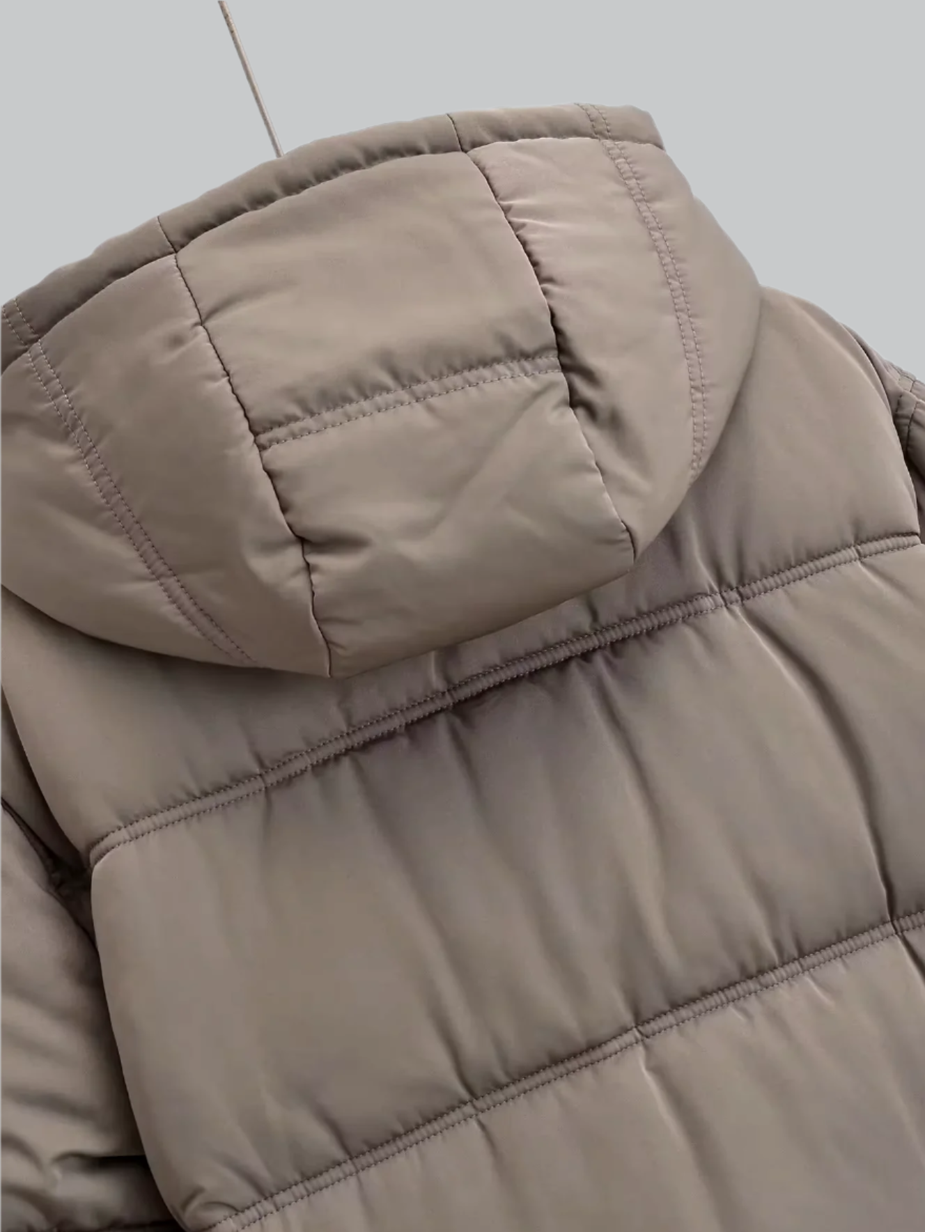 Cold-proof solid parka jacket for women