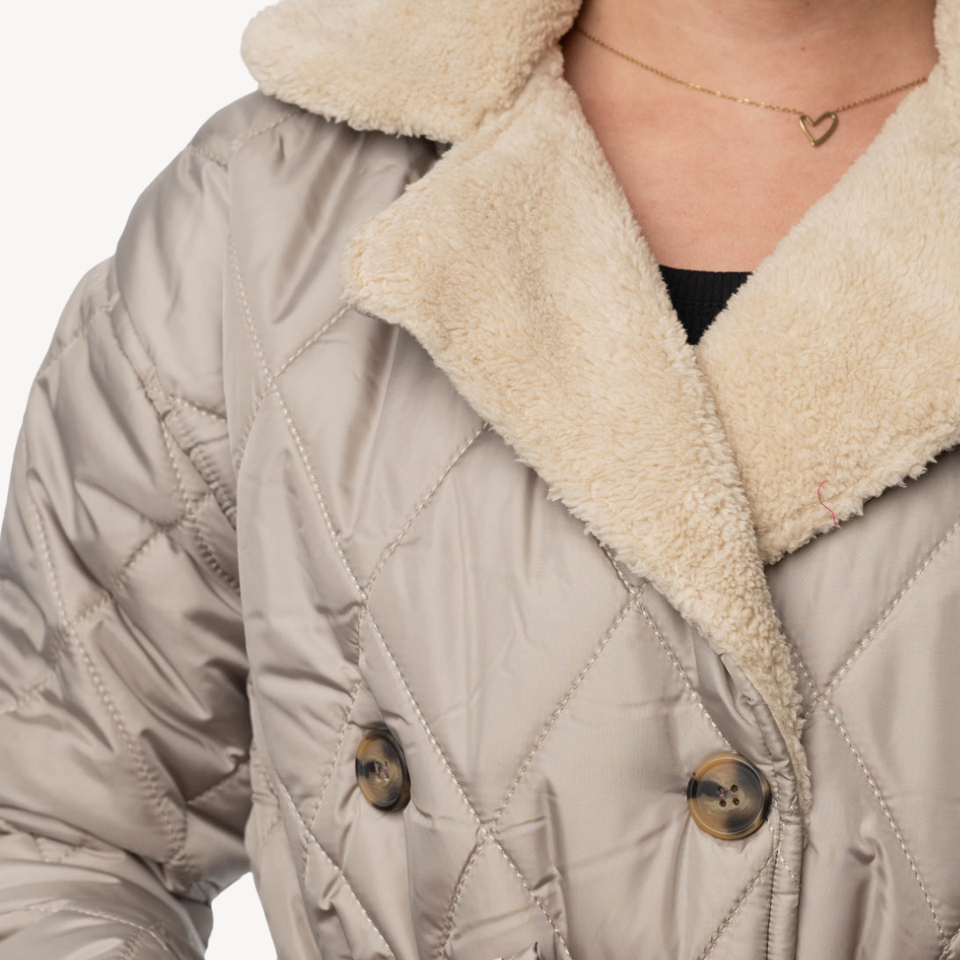 Loravelle | Women's Quilted Belted Coat