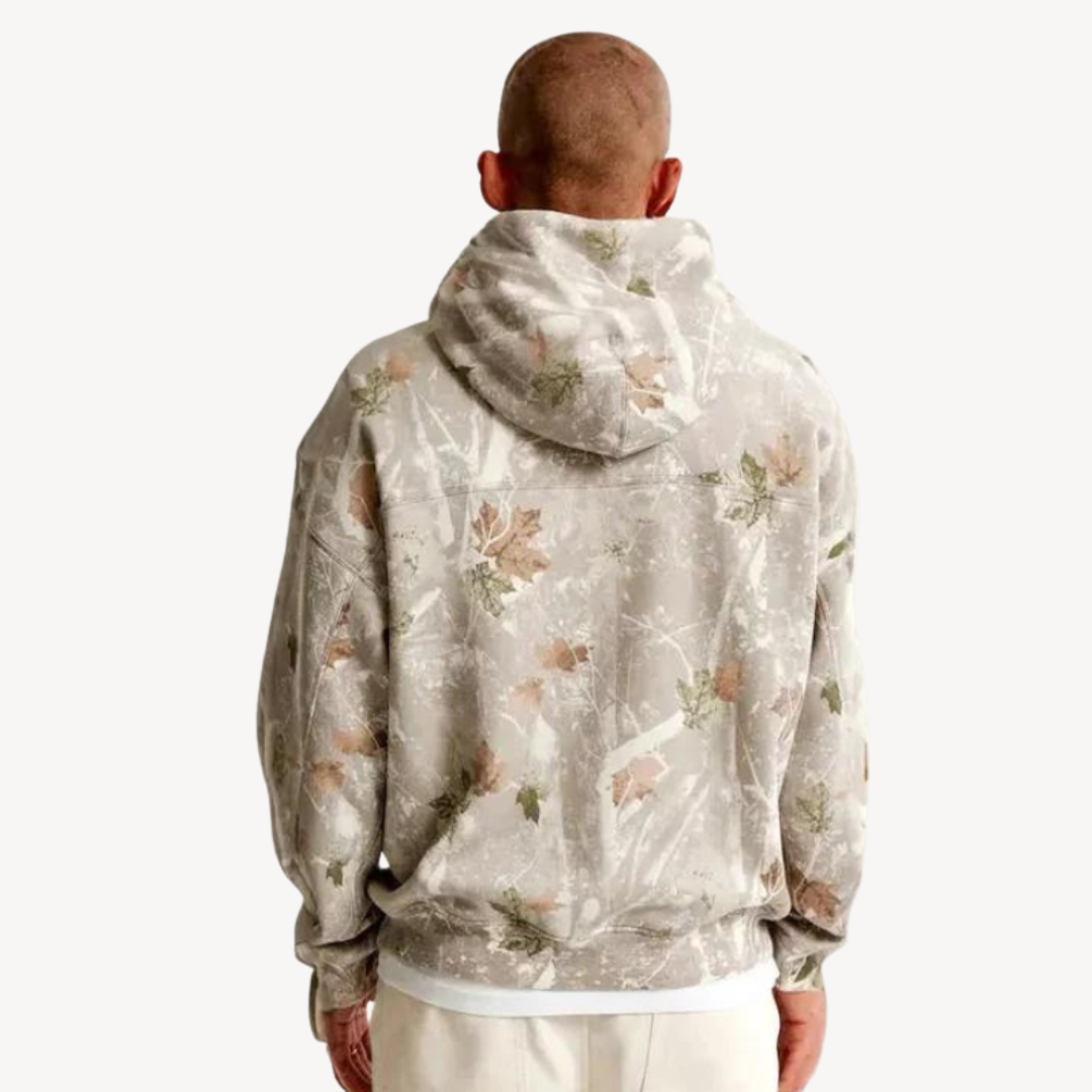 Loravelle | Men's Camo Hoodie – Fleece-Lined Pullover