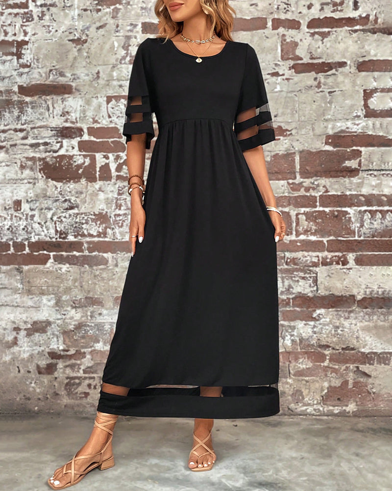 Arya - Elegant dress with round neckline