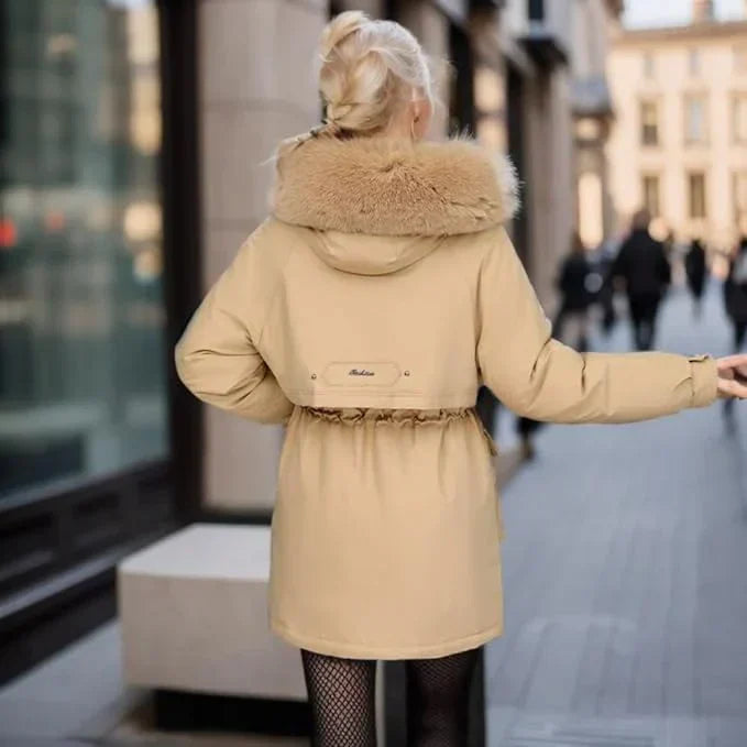 Kevser | Faux Fur Hooded Women's Winter Coat - Stylish & Warm Outerwear
