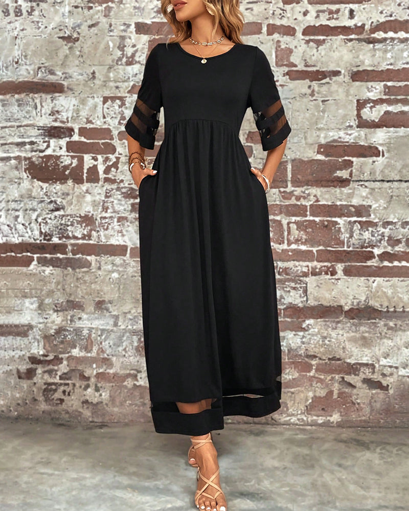 Arya - Elegant dress with round neckline