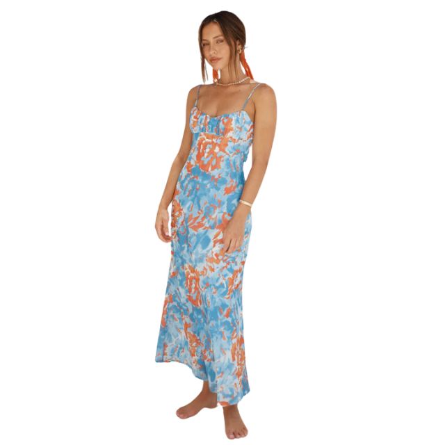 Catalina - Flowing maxi dress with floral pattern