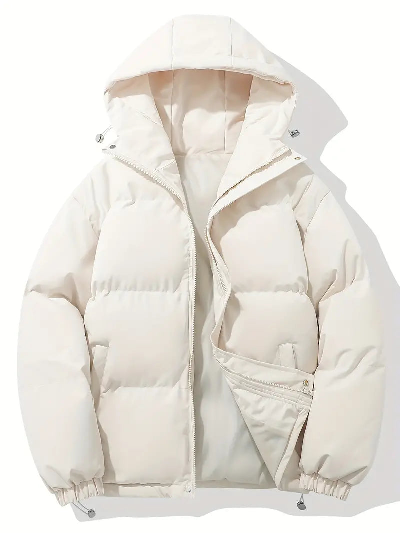 Women's Puffer Jacket - Insulated Quilted Design - Hooded - Windproof & Warm