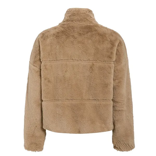 Plush winter jacket for women