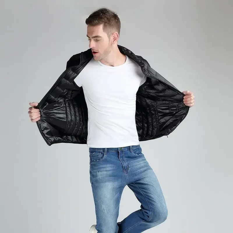 Insulated quilted transition jacket for men
