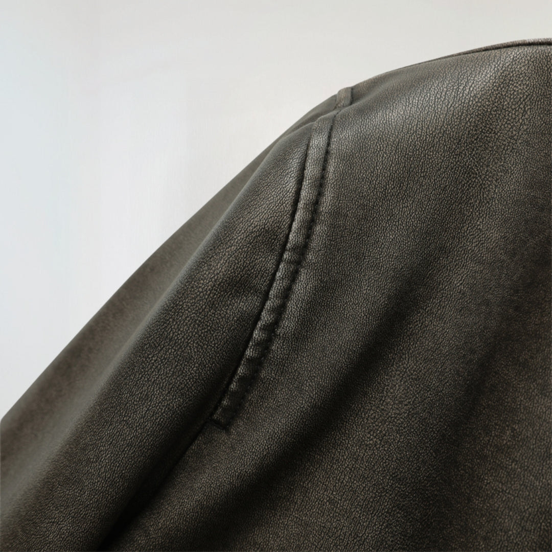 Cropped pilot bomber jacket for women