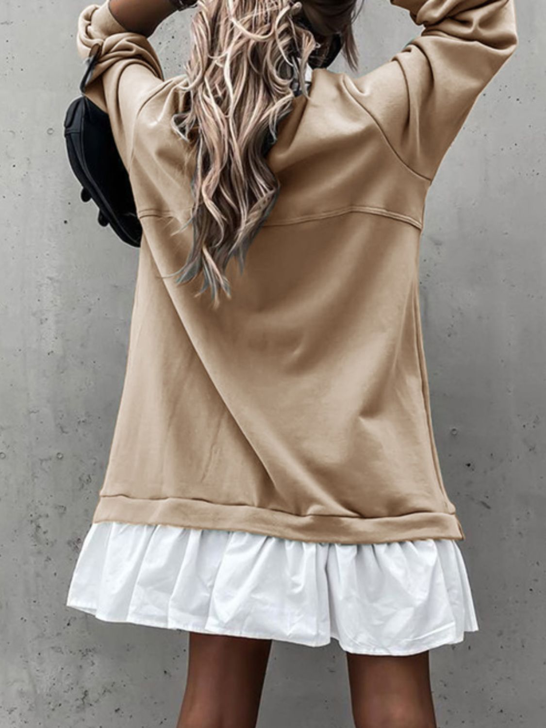 Eva - Ruffle Hem Mini Dress for Fall for Women