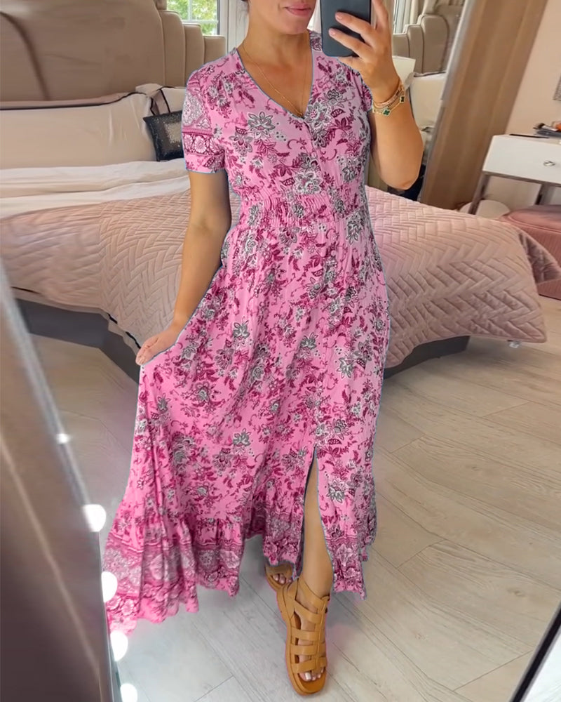 Winona | Casual boho floral dress