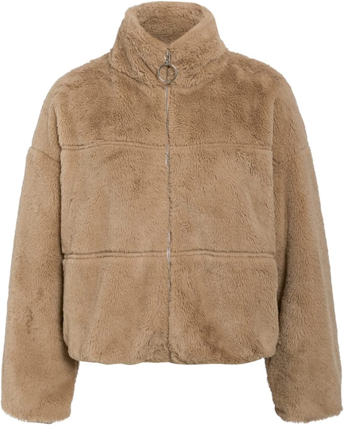 Plush winter jacket for women