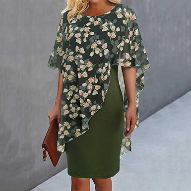 Jemima - Floral print dress with stitching