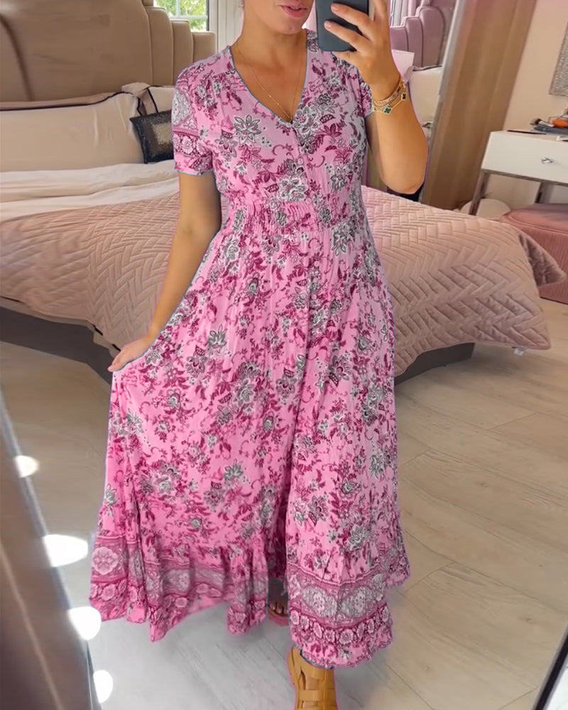 Winona | Casual boho floral dress