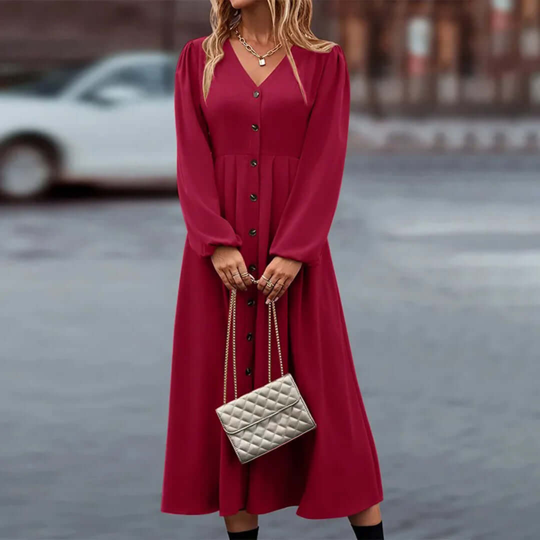 Elegant Long Sleeve Maxi Dress