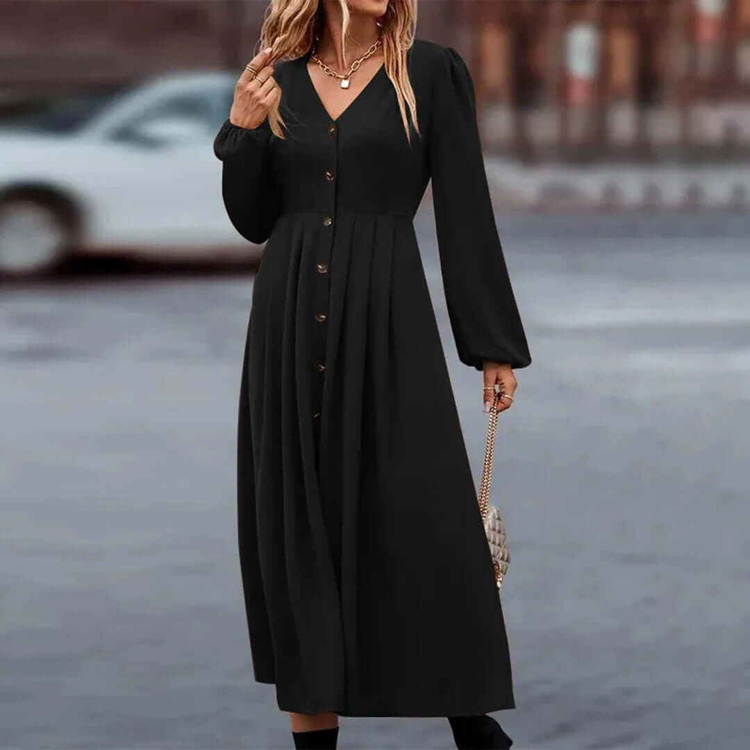 Elegant Long Sleeve Maxi Dress