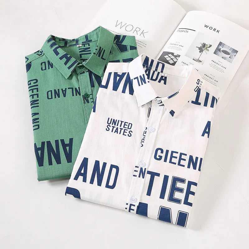 Vincent - Shirt with open front and striking lettering