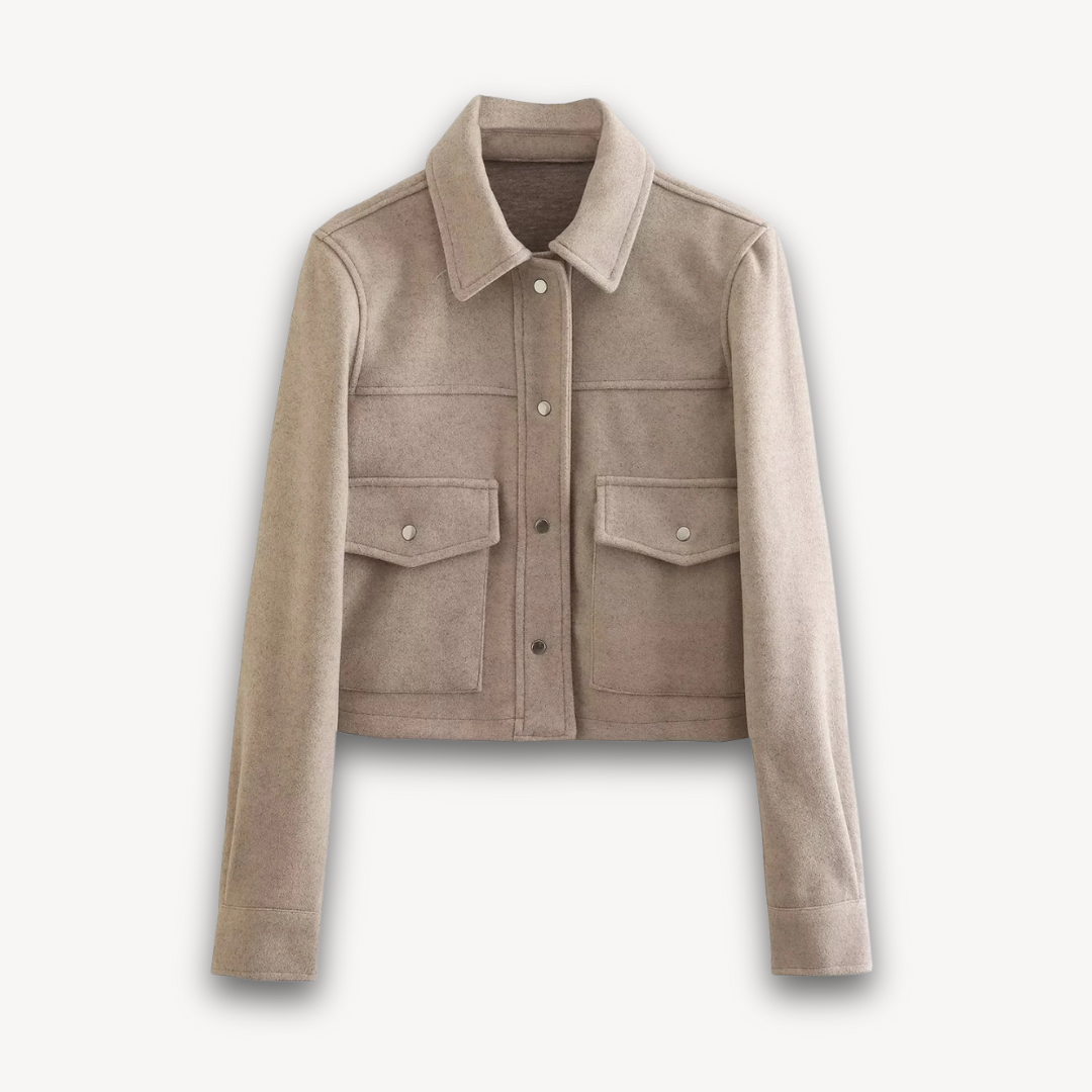 Loravelle | Women's Cropped Jacket - Soft Fabric, Casual Wear