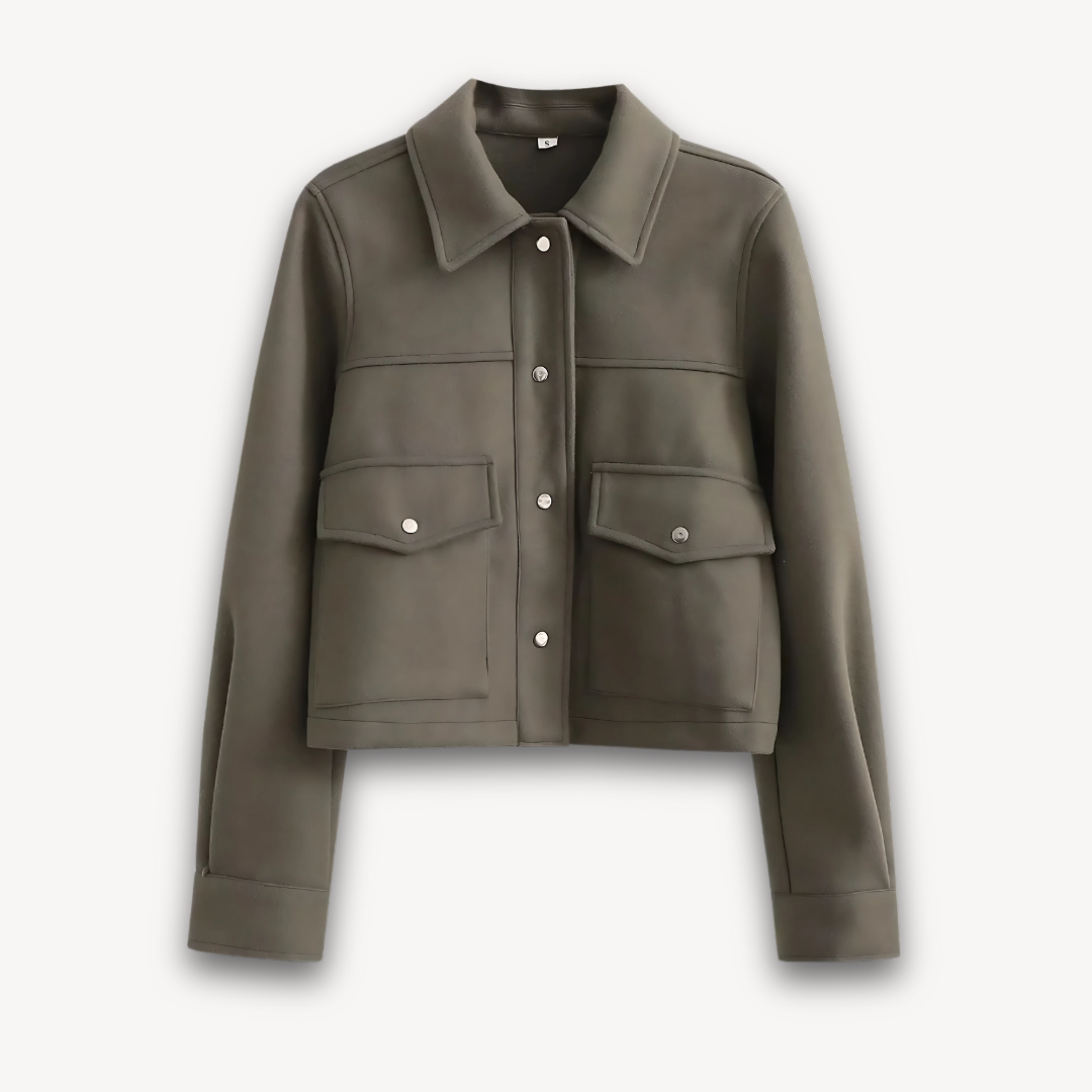 Loravelle | Women's Cropped Jacket - Soft Fabric, Casual Wear