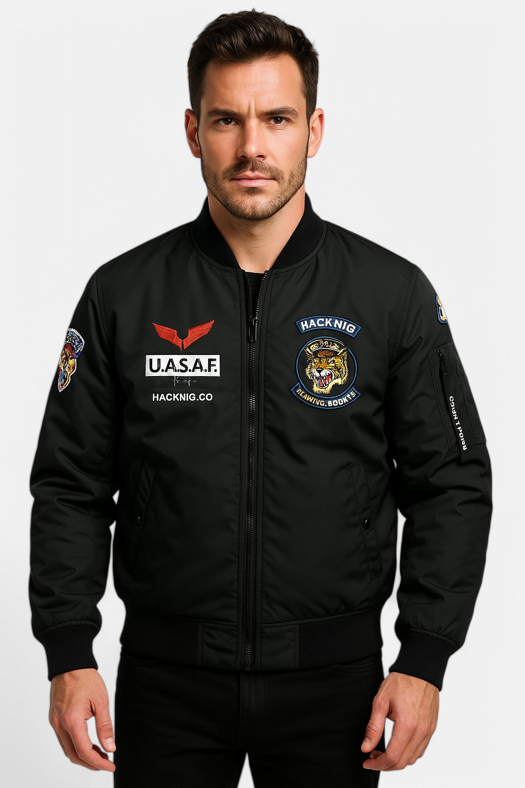 Monacogents | Military Style Fleece-Lined Bomber Jacket