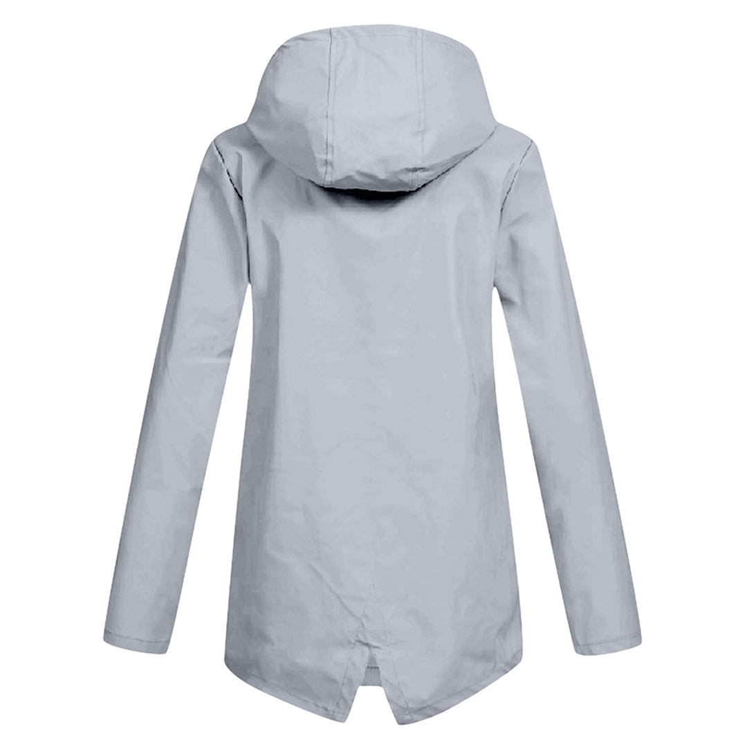 Dasha – Long Rain Jacket with Hood for Women