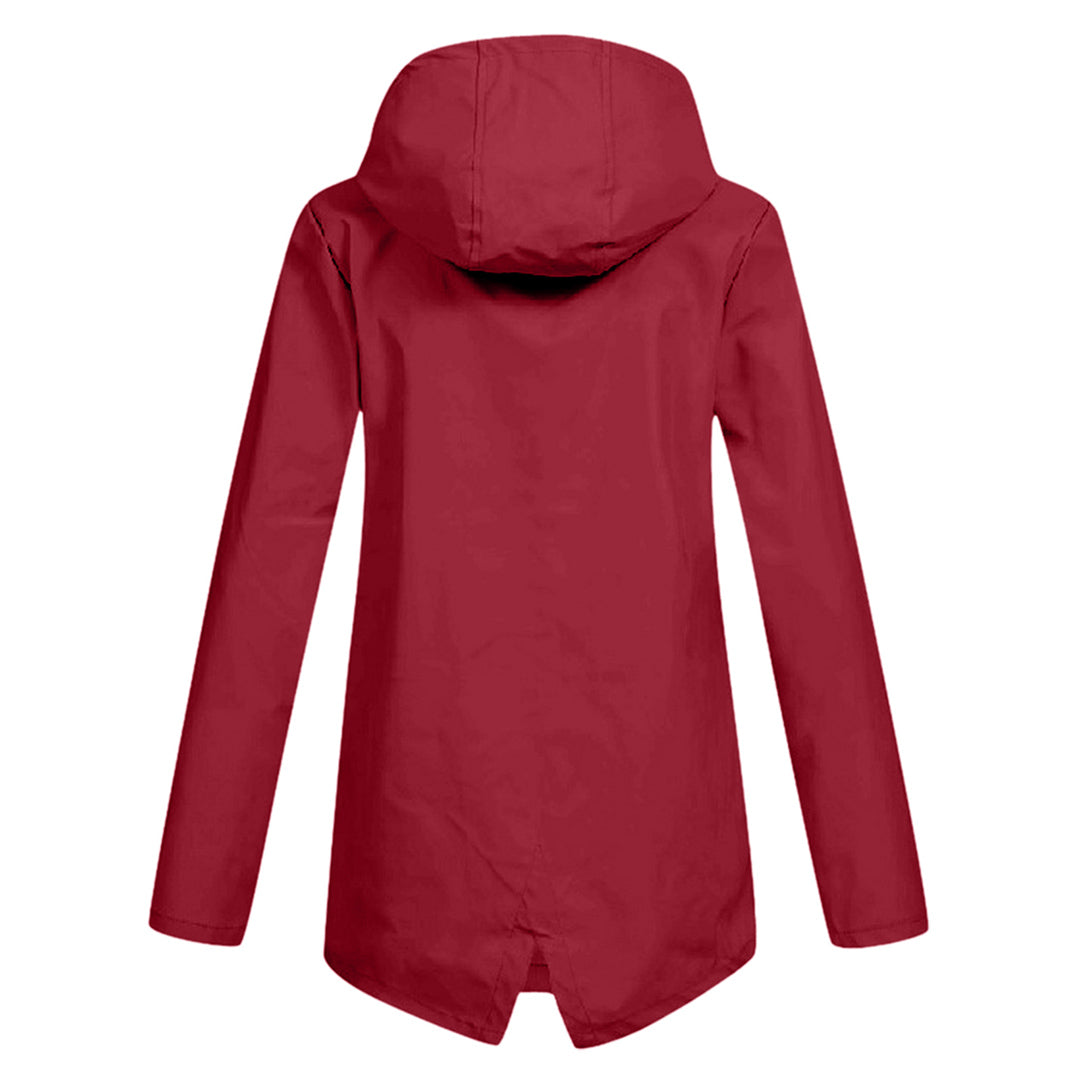 Dasha – Long Rain Jacket with Hood for Women