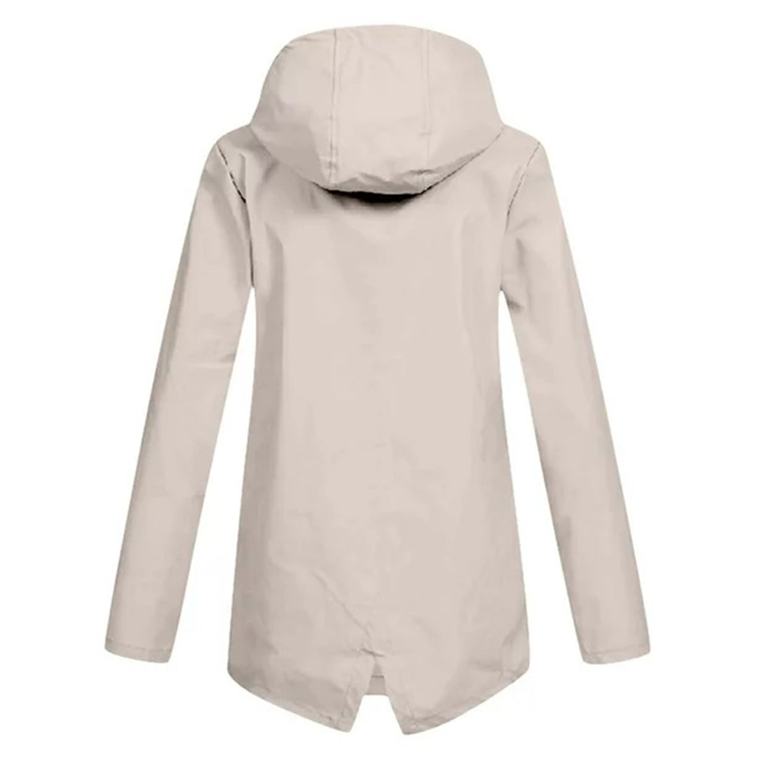 Dasha – Long Rain Jacket with Hood for Women