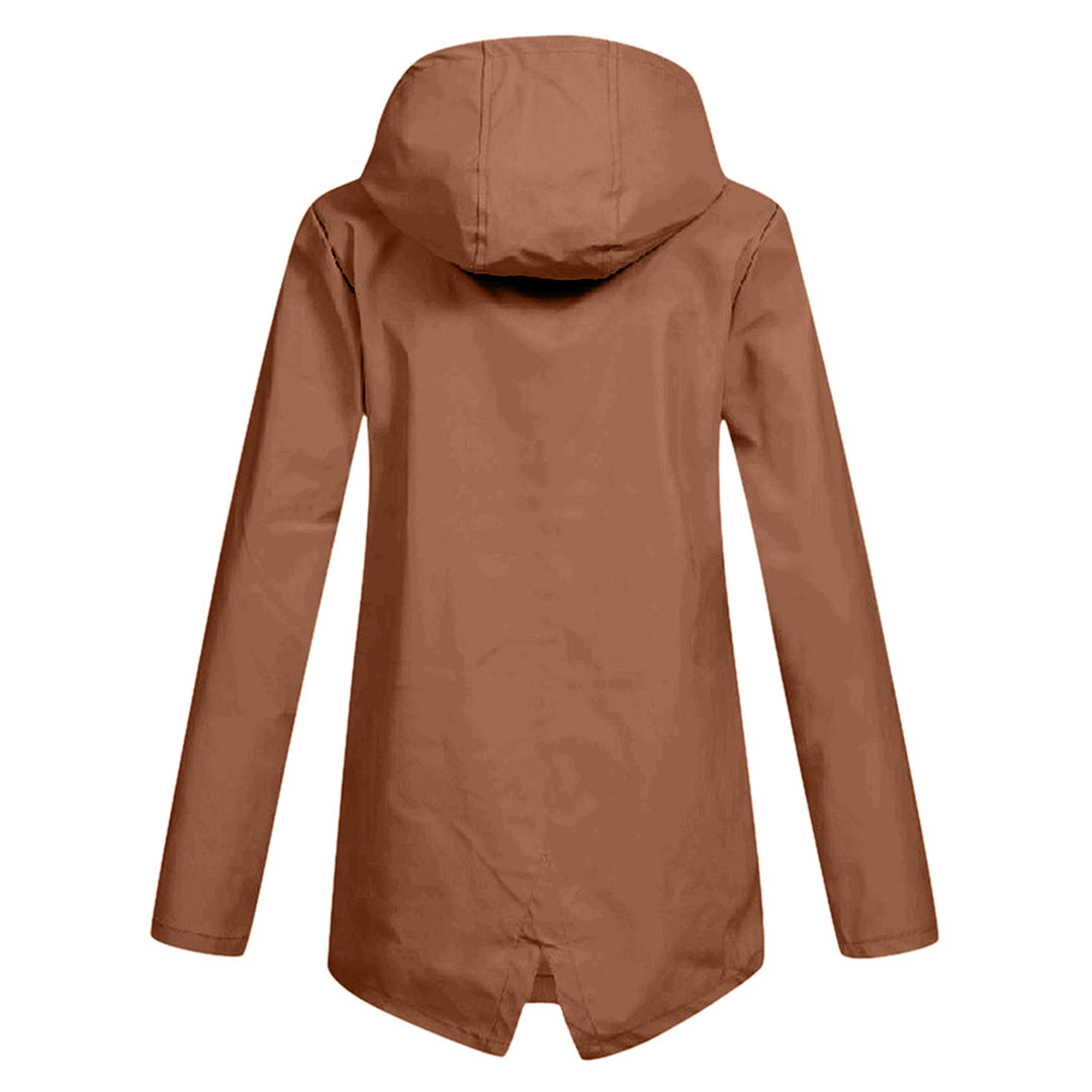 Dasha – Long Rain Jacket with Hood for Women