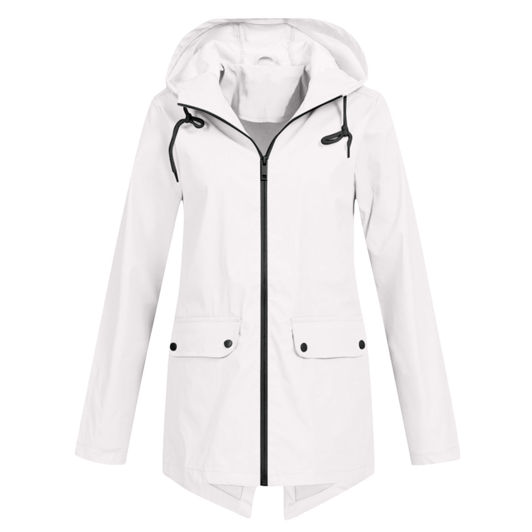 Dasha – Long Rain Jacket with Hood for Women