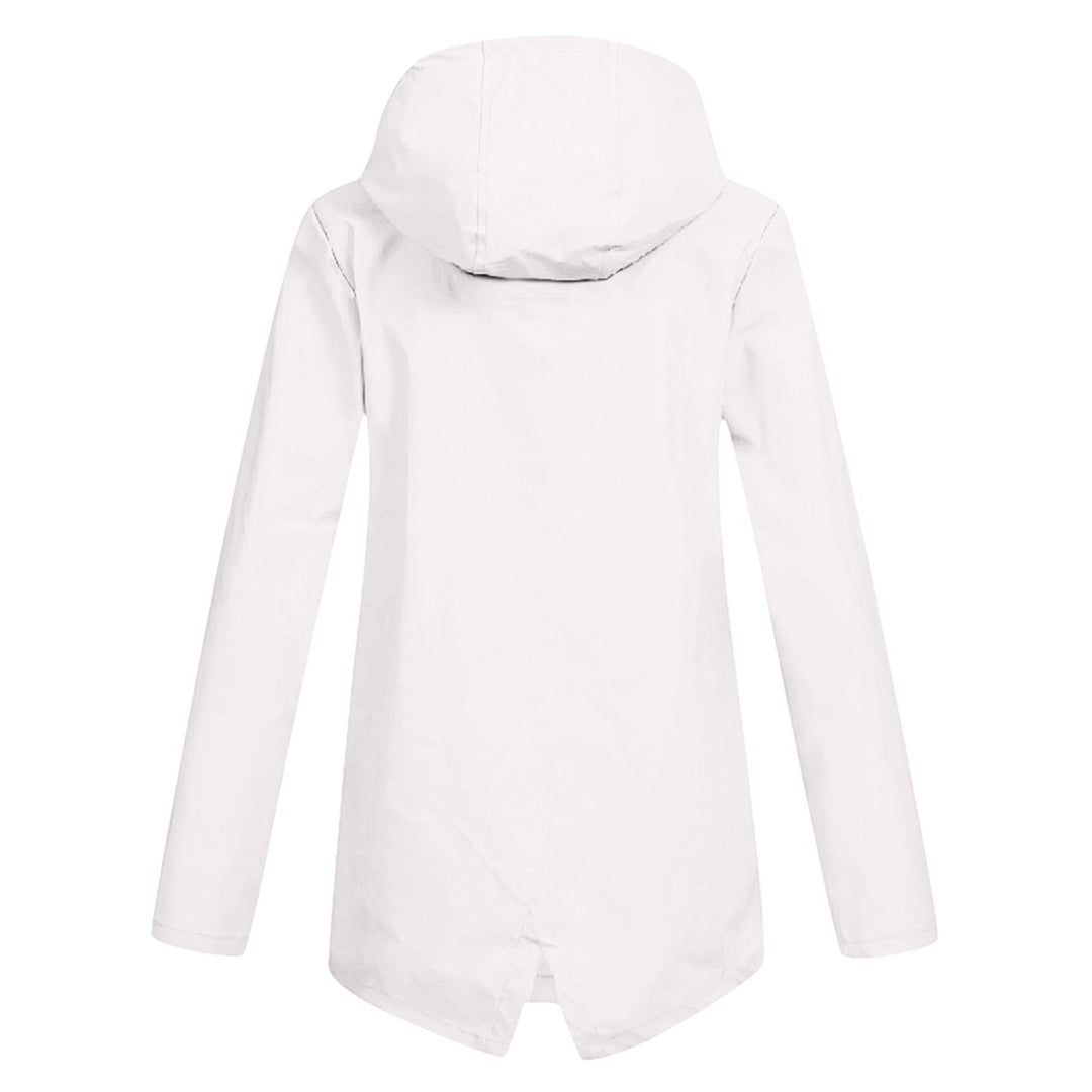 Dasha – Long Rain Jacket with Hood for Women