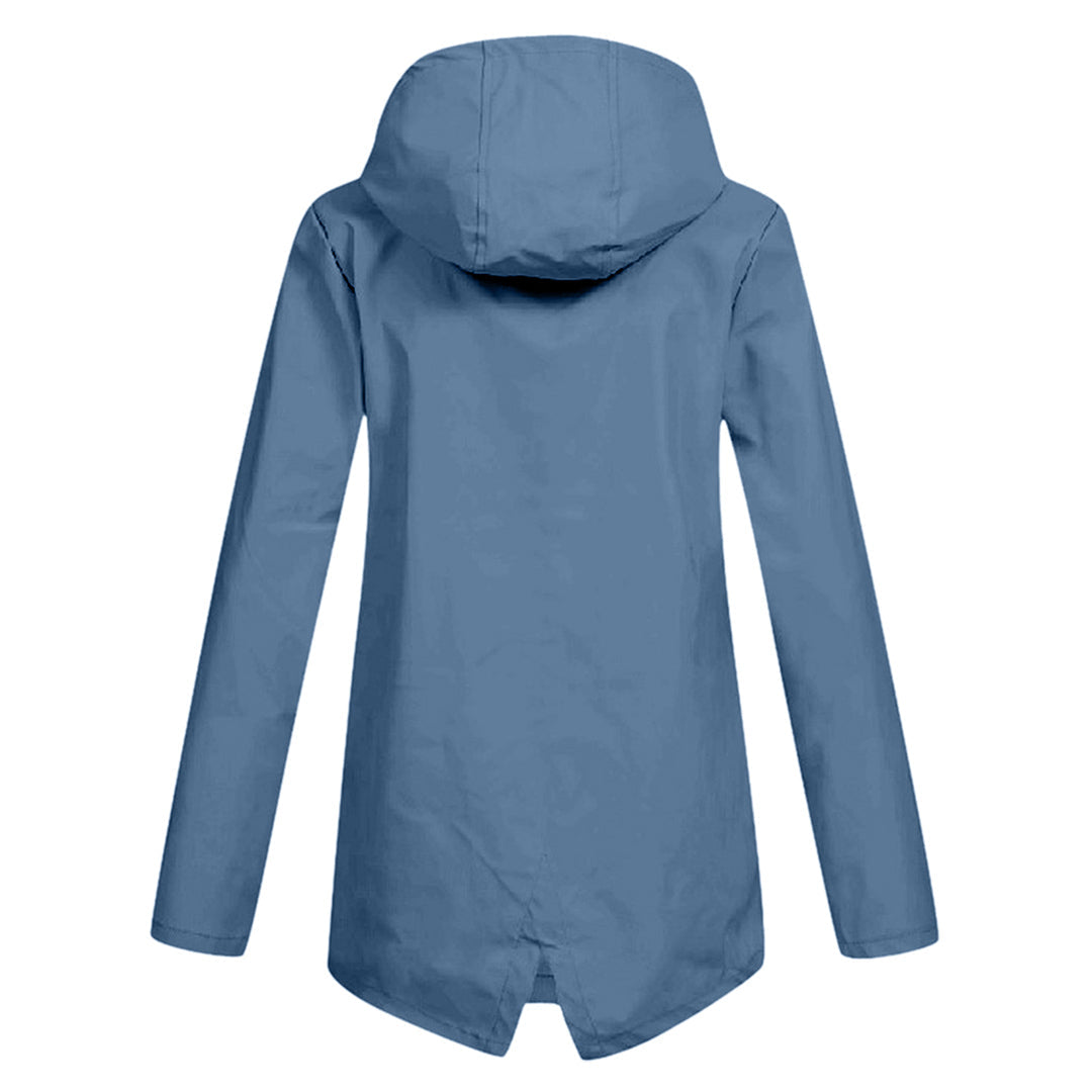 Dasha – Long Rain Jacket with Hood for Women